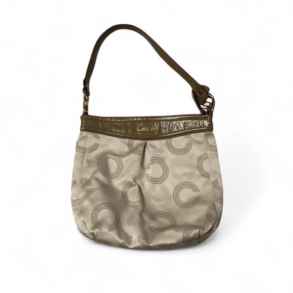 Vintage Coach Dotted Op Art Hippie Bag - Picture 1 of 6